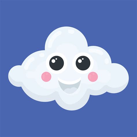 emoji de nube feliz 16283869 Vector en Vecteezy