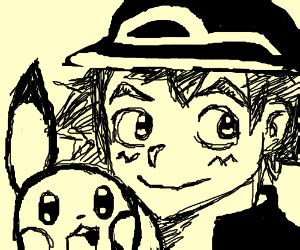 Realistic Ash Ketchum - Drawception