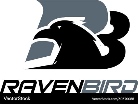 Raven bird simple modern logo designs Royalty Free Vector