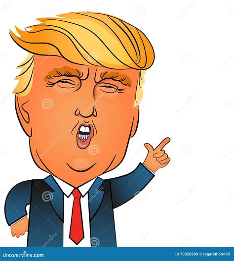 Caricature Of Presidential Candidate Donald Trump Cartoon Vector ...