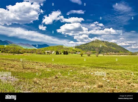 Village of Smiljan green scenery, Nikola Tesla birth place Stock Photo - Alamy
