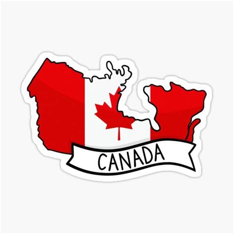 Canada Flag Map Sticker by Drawingvild