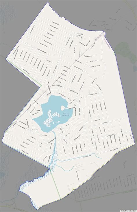 Map of Pocono Springs CDP