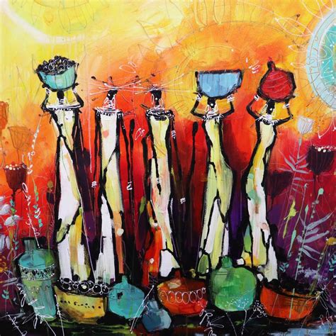 African Tribal Women Painting by Irina Rumyantseva | Saatchi Art