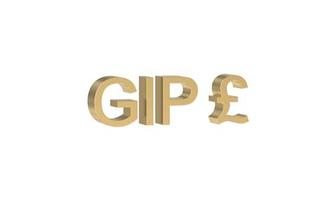 Premium Photo | Gibraltar pound currency symbol of gibraltar in golden 3d