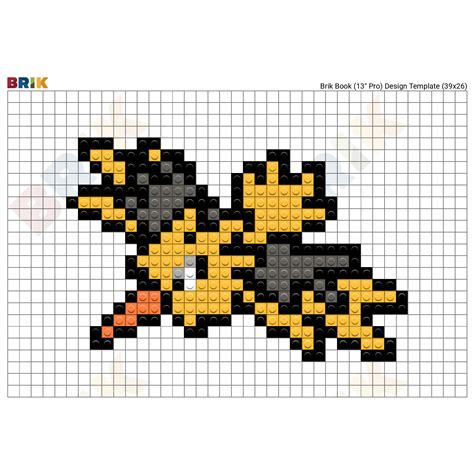 Pokemon Pixel Art Templates Grid