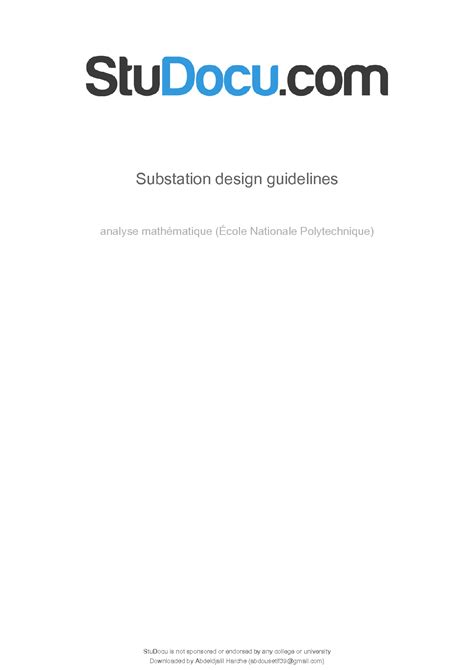 SOLUTION: Substation design guidelines - Studypool