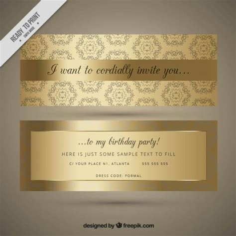 golden birthday invitations Birthday golden invitations party invitation personalized wording ...