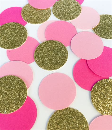 Pink and Gold Glitter 1 Custom Confetti Wedding