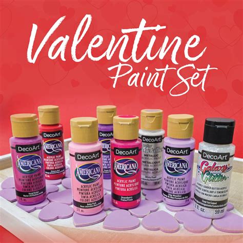 Valentine's Day Acrylic Paint Set - DecoArt Acrylic Paint and Art Supplies