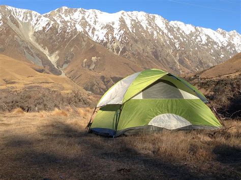 Camping just outside of Mt. Cook National Park in New Zealand : camping