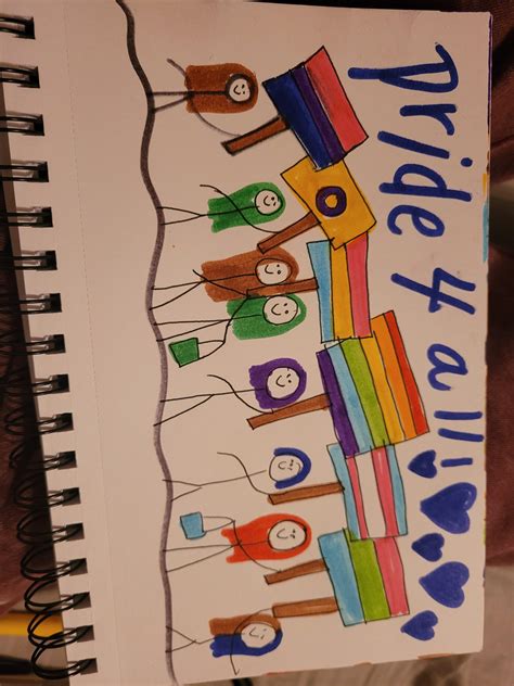 I made another pride parade art piece : r/lgbt