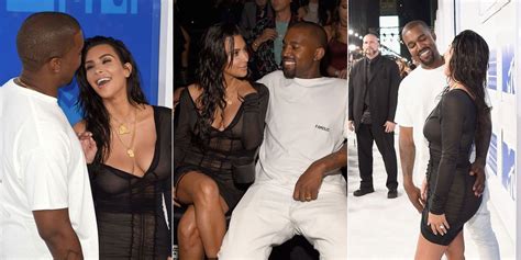 Kim Kardashian and Kanye West at the 2016 VMAs