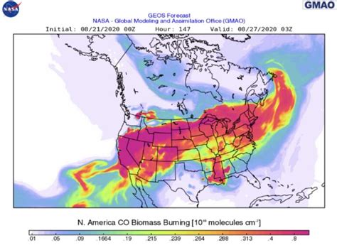 Smoke forecast for 9 p.m. MDT August 26, 2020 - Wildfire Today