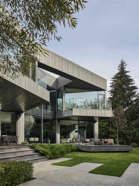 Jaw-dropping luxury family home in Russia surrounded by a pine forest