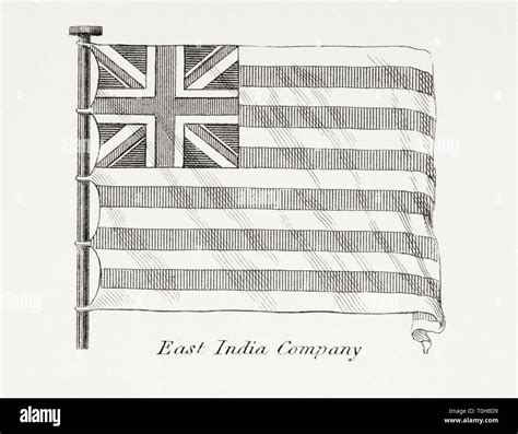 East India Company flag old vintage 1800s flag Stock Photo - Alamy