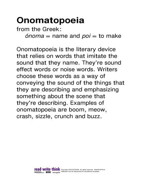 9+ Onomatopoeia Examples in Literature - PDF | Examples