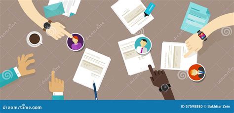 Select Cv Resume on the Desk Employee Recruitment Process Stock Vector ...