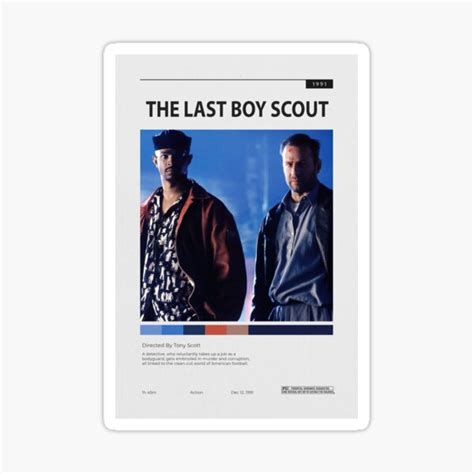 "The Last Boy Scout movie poster 1991, Action/Comedy" Sticker for Sale by LifeOnTheStage | Redbubble