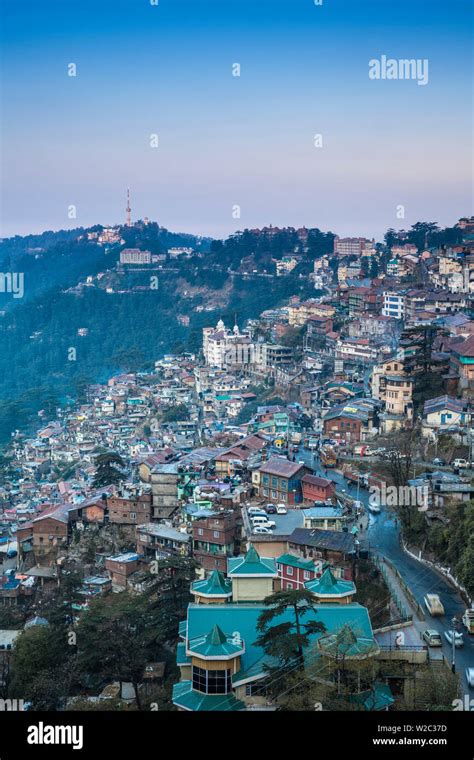 India, Himachal Pradesh, Shimla, View of city Stock Photo - Alamy