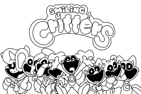 Free Printable Smiling Critters coloring page - Download, Print or Color Online for Free