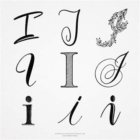 Letter I In Different Fonts