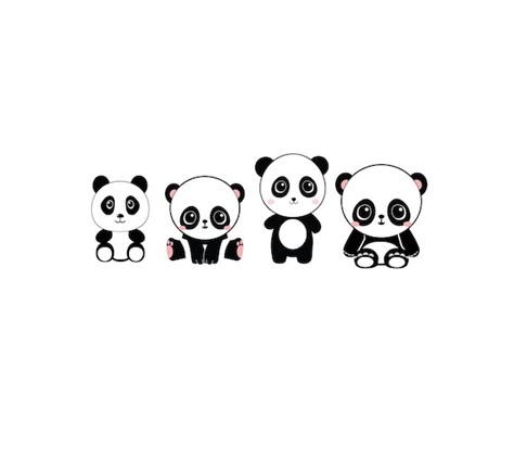 PANDA SVG Cute PANDA Svg Cartoon Panda Svg Panda Clipart | Etsy