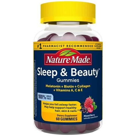 Nature Made Sleep & Beauty Vitamins Supplement, 60 Count - Walmart.com ...