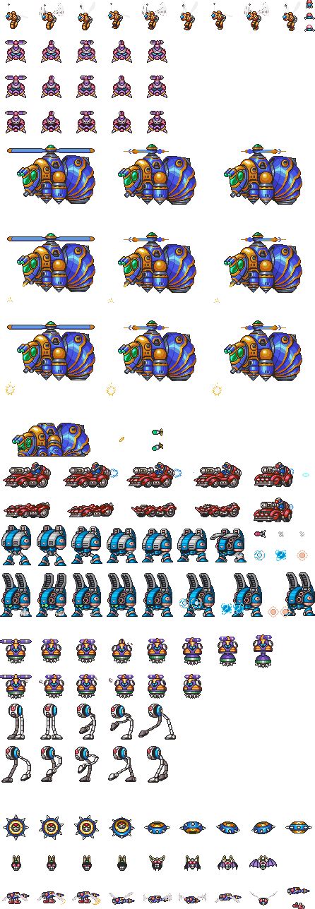 SNES - Mega Man X - Enemies 1 - The Spriters Resource