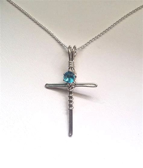 December Birthstone Cross Pendant – Jewelry By Juliet