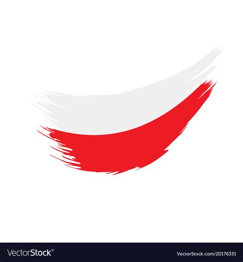 Poland flag Royalty Free Vector Image - VectorStock