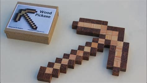 Minecraft Pickaxe - Real Solid Wood. Build Yourself. - YouTube