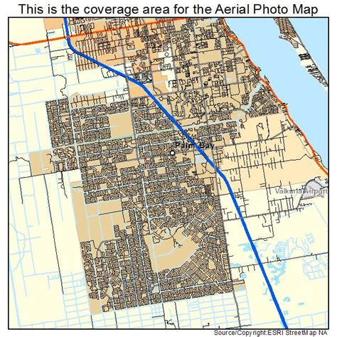 Aerial Photography Map of Palm Bay, FL Florida