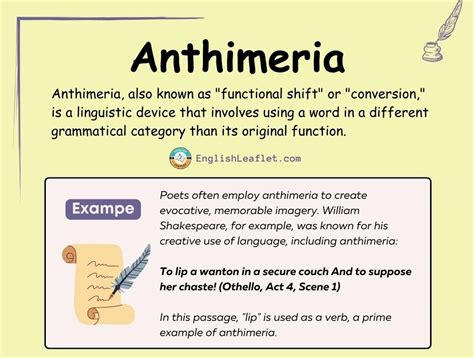 Anthimeria (Types & Examples) - EnglishLeaflet