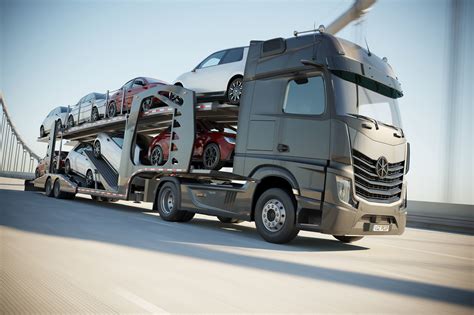 Semi-truck with car carrier trailer 3D model | CGTrader