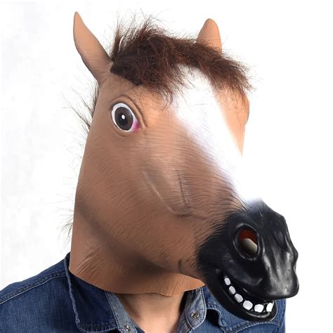 Aliexpress.com : Buy Hot Sale! Creepy Horse Mask Head Halloween Costume Theater Prop Novelty ...