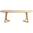 Amazon.com - LITFAD Modern Oval Dining Table Solid Wood Dining Room Table Simple Restaurant ...