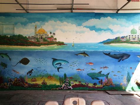 MURAL ART CETUSAN IDEA: SAMPLE IMAGE MURAL ( MARINE LIFE / UNDERWATER )