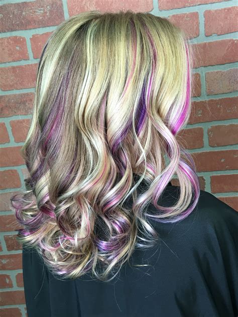 Hairstyles with blonde and purple highlights | hairstyles6g