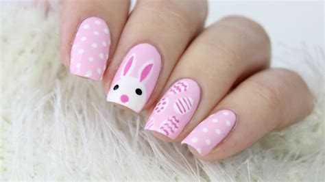 Cute & Easy Easter Bunny Nails! - YouTube