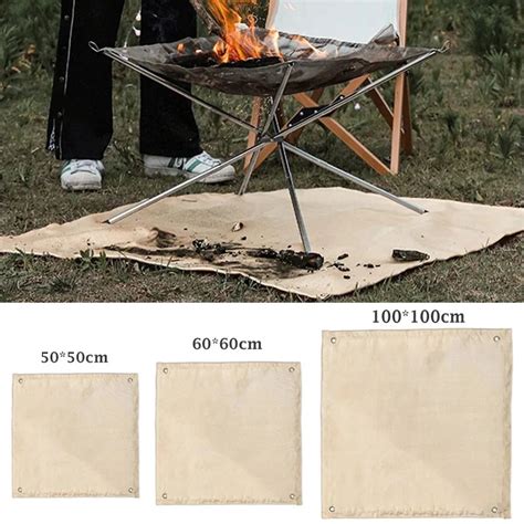 Outdoor Camping Fireproof Cloth Fire Pad Blanket Flame Retardant High ...