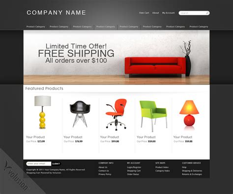 Aura | Ecommerce Templates by Volusion | SEO Friendly Free Template or ...