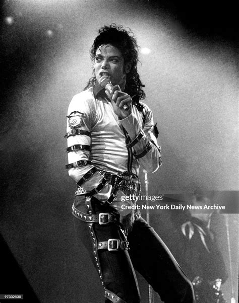 Views of Michael Jackson as he sing during his Heart Break Hotel... News Photo - Getty Images