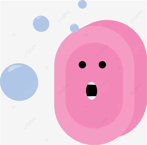 Title Pink Soap Emoji Illustration In Vector Or Color Vector, Opened ...