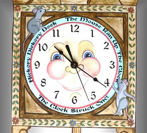 Hickory Dickory Dock Clock, Nursery Rhyme Pendulum Clock With Mice ...