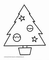 Christmas Tree Coloring Pages  Simple Sheet sketch template