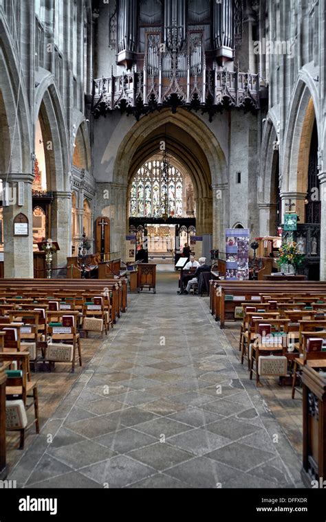 Holy Trinity church interior, Stratford upon Avon, Warwickshire England ...