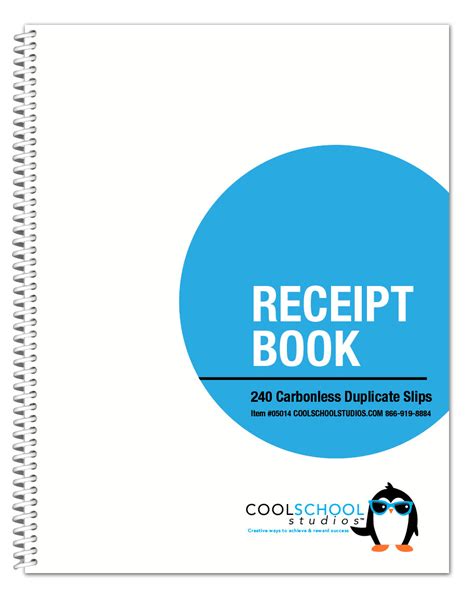 Receipt Book - 2-part Carbonless / Numbered - 240 Sets Each Book - Cool School Studios