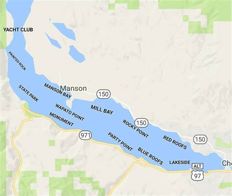 Lake Chelan Fishing Lankmark Map – Gone Fishing Northwest