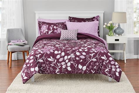 Mainstays Kamala Bed in a Bag Coordinating Bedding, Purple, Twin XL - Walmart.com